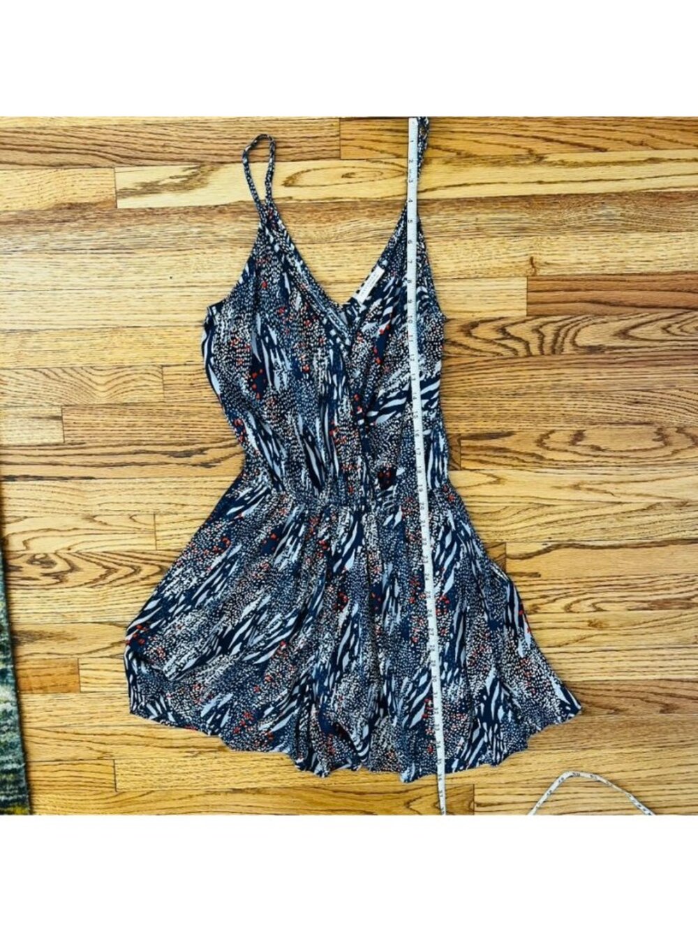 Boho Womens Sz S Romper Abstract Sleeveless Euro Summer Beach Vacation Chic - Picture 14 of 14